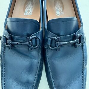 Salvatore Ferragamo Men's Navy Loafers